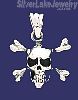 Sterling Silver Skull & Bones Charm Pendant