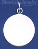Sterling Silver Engravable Round Charm Pendant