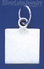 Sterling Silver Engravable Square Charm Pendant