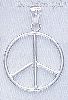 Sterling Silver Peace Sign Charm Pendant