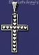 Sterling Silver Cross w/Hearts Charm Pendant