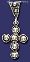 Sterling Silver Bead & Rope Cross Charm Pendant