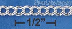 Sterling Silver 7" 5mm Link Charm Bracelet - Click Image to Close