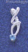 Sterling Silver CZ Charm Pendant - Click Image to Close