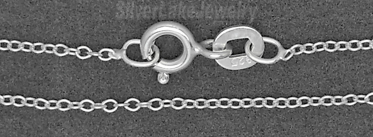 18" Sterling Silver Cable Chain 1.25mm - Click Image to Close