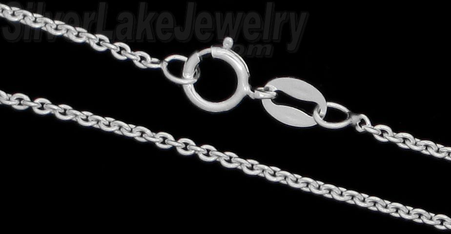 22" Sterling Silver Cable Chain 1.5mm - Click Image to Close