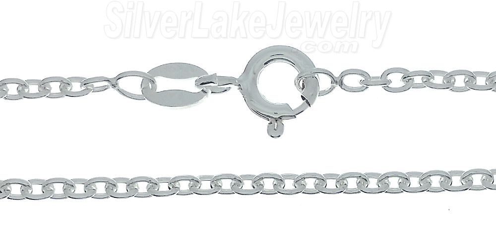 18" Sterling Silver Cable Chain 2mm - Click Image to Close