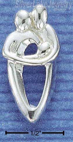 Sterling Silver High Polish Couple With One Baby Pendant - Click Image to Close