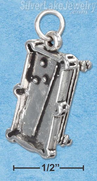 Sterling Silver Three Dimensional Pool Table Charm - Click Image to Close