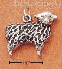 Sterling Silver Sweet Baby Lamb Charm - Click Image to Close