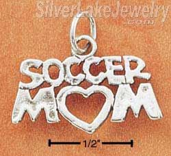 Sterling Silver "Soccer Mom" Charm - Click Image to Close