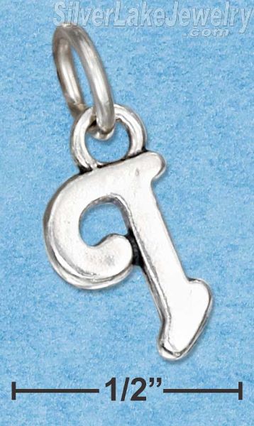 Sterling Silver Scrolled Letter "I" Charm - Click Image to Close