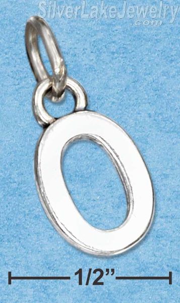 Sterling Silver Scrolled Letter "O" Charm - Click Image to Close
