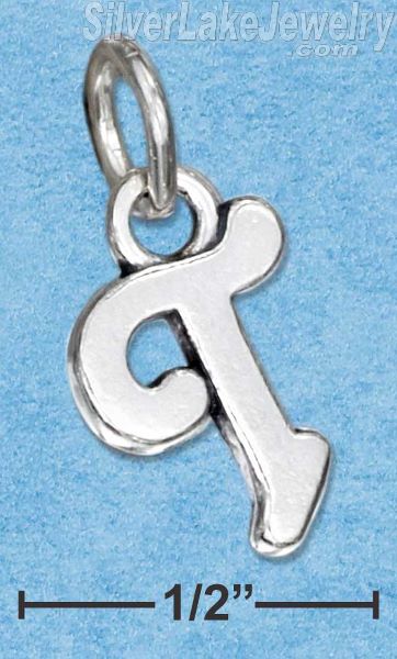 Sterling Silver Scrolled Letter "T" Charm - Click Image to Close