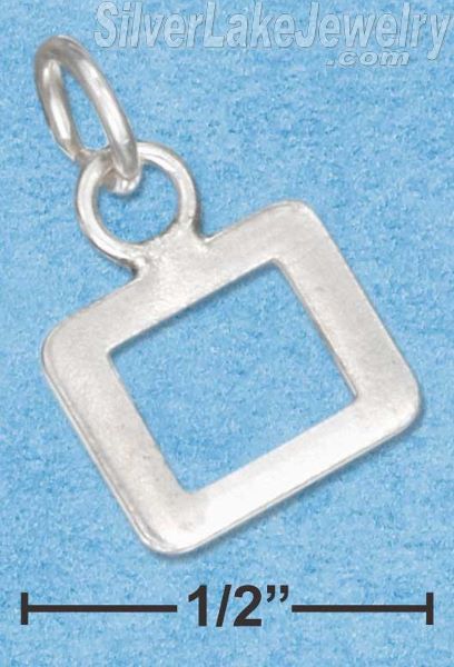 Sterling Silver Fine Lined Letter "O" Charm - Click Image to Close