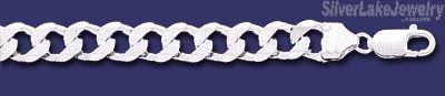 Sterling Silver 8" Curb Chain 9.5mm - Click Image to Close