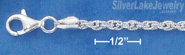 16" Sterling Silver 2.5mm Diamond-Cut Loose Rope - Click Image to Close