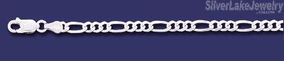 Sterling Silver 16" Figaro Chain 4mm - Click Image to Close