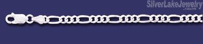 Sterling Silver 30" Figaro Chain 4mm - Click Image to Close