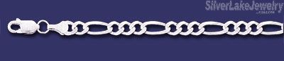 Sterling Silver 24" Figaro Chain 5mm - Click Image to Close