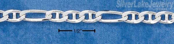 20" Sterling Silver 100 Figaroa/Marina Chain (4mm) - Click Image to Close