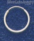 Sterling Silver 14mm Endless Hoop Earrings 1mm tubing - Click Image to Close