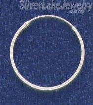 Sterling Silver 25mm Endless Hoop Earrings 1mm tubing - Click Image to Close
