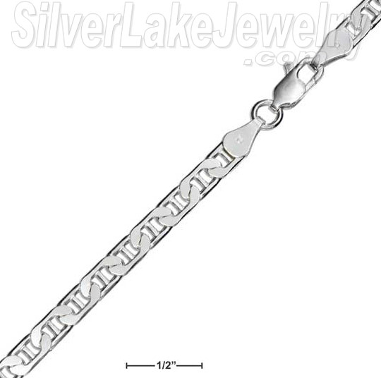 18" Sterling Silver Marina Mariner Chain 4mm - Click Image to Close