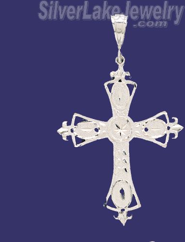 Sterling Silver DC Big Cross Charm Pendant - Click Image to Close