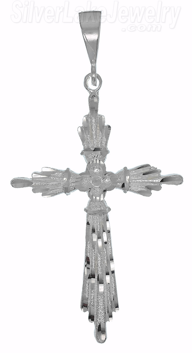 Sterling Silver DC Big Cross Charm Pendant - Click Image to Close