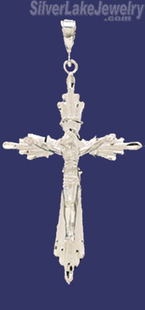 Sterling Silver DC Big Cross Crucifix Charm Pendant - Click Image to Close