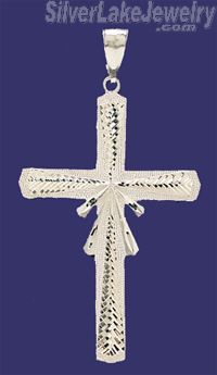 Sterling Silver DC Big Cross Charm Pendant - Click Image to Close