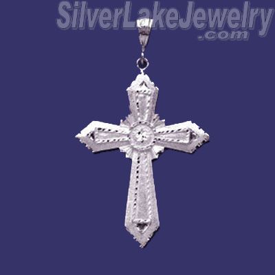 Sterling Silver DC Big Cross Charm Pendant - Click Image to Close