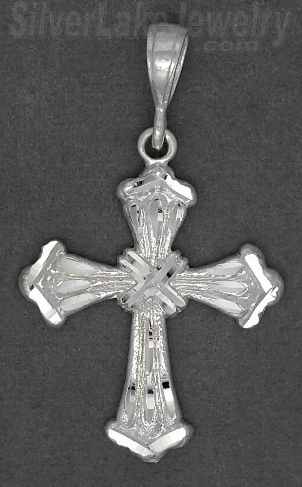 Sterling Silver DC Cross Charm Pendant - Click Image to Close