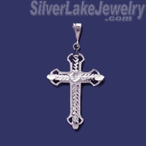 Sterling Silver DC Cross Charm Pendant - Click Image to Close