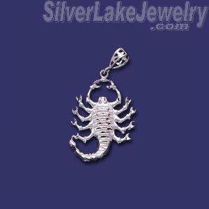 Sterling Silver DC Scorpion Charm Pendant - Click Image to Close