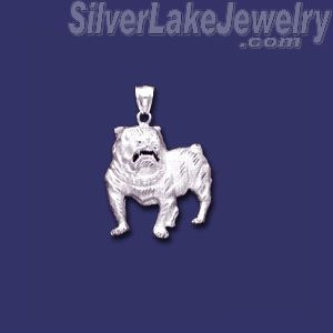 Sterling Silver DC Big Bulldog Charm Pendant - Click Image to Close