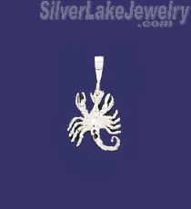 Sterling Silver DC Scorpion Charm Pendant - Click Image to Close