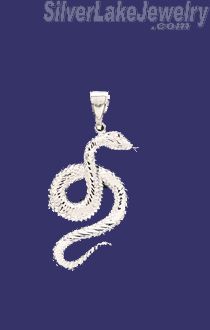 Sterling Silver DC Big Snake Charm Pendant - Click Image to Close