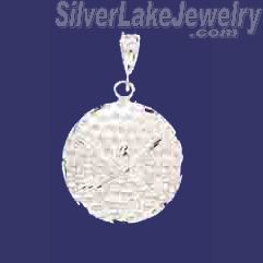 Sterling Silver Large DC Golf Ball w/Clubs & Smaller Ball Charm - Click Image to Close