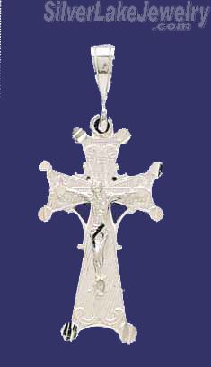 Sterling Silver Dia-Cut Cross Charm Pendant - Click Image to Close