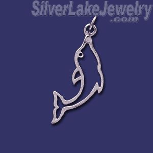Sterling Silver Whale/Dolphin Cutout Animal Charm Pendant - Click Image to Close