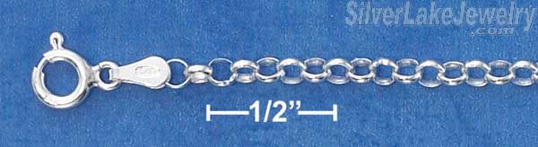 16" Sterling Silver Rolo 040 Chain (2mm) - Click Image to Close