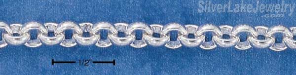 7" Sterling Silver Rolo Chain Bracelet (6.7MM) - Click Image to Close