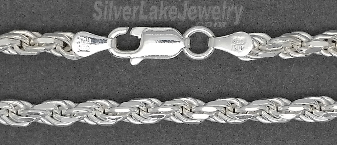 Sterling Silver 16" Rope Chain 4mm - Click Image to Close