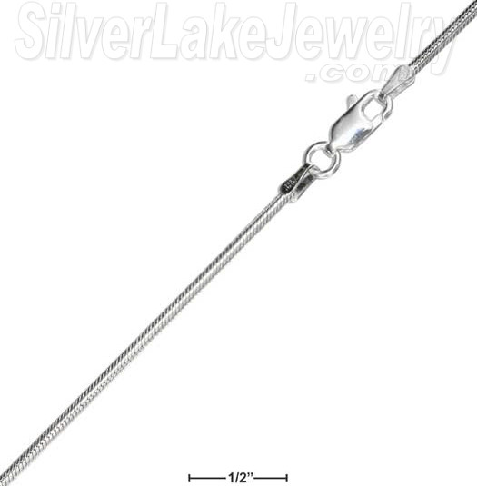 18" Sterling Silver Snake Chain 1.4mm - Click Image to Close