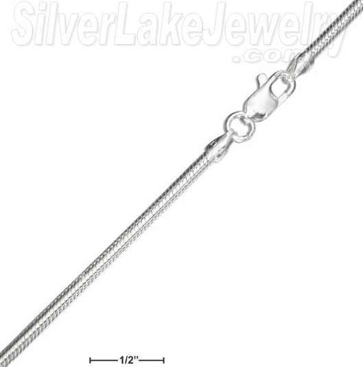 18" Sterling Silver Snake Chain 1.9mm - Click Image to Close