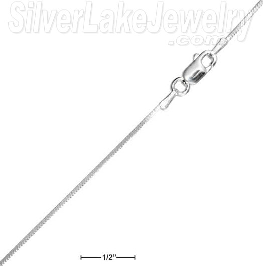 18" Sterling Silver Square Snake Chain 1mm - Click Image to Close
