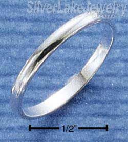 Sterling Silver 2mm High Polish Wedding Band Ring Size 6 - Click Image to Close