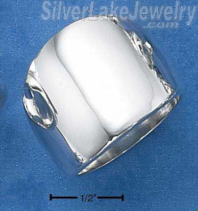 Sterling Silver High Polish Tapered Band Ring Size 8 - Click Image to Close